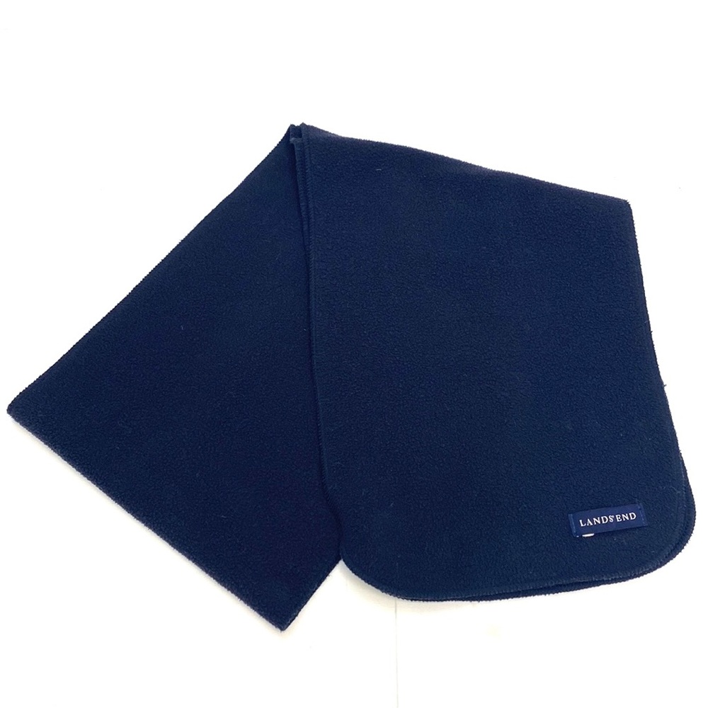 Lands' End UNISEX Navy Blue Fleece Fall/Winter Scarf